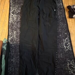 Women's Black Track Pants with Side Detail
